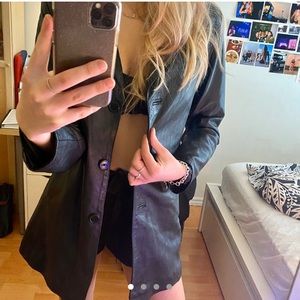 GENUINE Leather Oversized Vintage Jacket